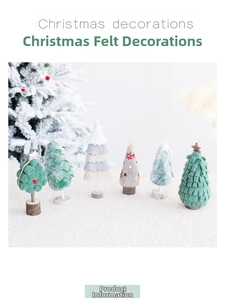 Decorazione in feltro di natalizio ornamento da tavolo carino mini albero di natale