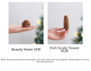 Natural Christmas pine cones in two sizes for DIY crafts and holiday window display