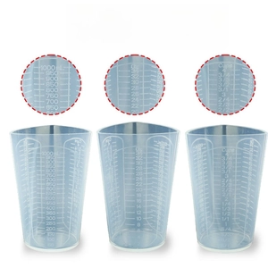 1000ml silicone measuring cup with clear dual-scale markings for resin and baking