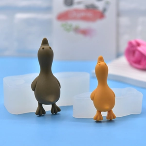 Duck Shape Silicone Mold 3D Animal DIY Handmade Soap Candle Making Fondant Cake Chocolate Plaster Aromatherapy Craft Tool