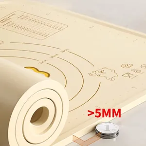 Thick food-grade silicone baking mat with measurement scales and temperature chart