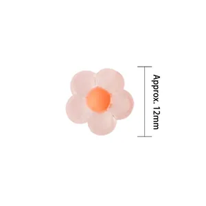 Frosted acrylic flower bead for DIY jewelry making with 12mm diameter dimensions