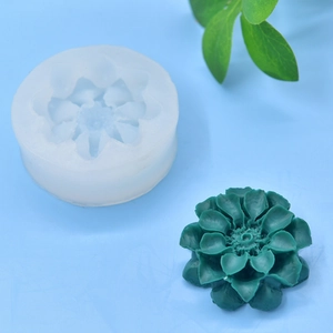 Detailed flower shape silicone mold for DIY soap, candle making and resin crafts