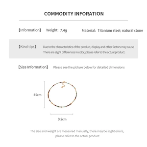 Detail specifications for vintage colorful natural stone bead titanium steel necklace