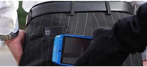 Slim RFID blocking wallet for men with lychee texture leather protecting cards from scanners