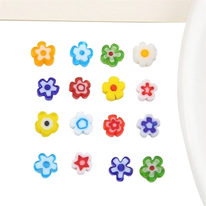 6mm colorful floral millefiori glass beads for DIY jewelry and handmade bracelets