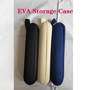 Lightweight EVA capsule storage cases with zippers in black, beige, and blue