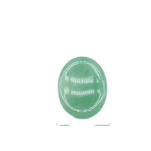 Oval green jade stone gua sha face massage tool shown on a clean white background