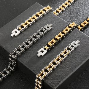 Bracelet Chaîne De Moto Vélo Acier Inoxydable Industriel Lourd Hip Hop Punk Streetwear Bijoux Pour Hommes