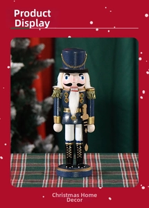 Detailed view of 25cm pink nutcracker soldier ornament with gold trim for Christmas decor