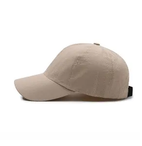 Side view showing the breathable mesh texture of the adjustable summer baseball cap