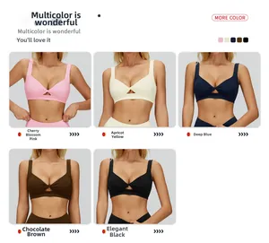 Reggiseni sportivi in rosa, giallo, blu, marrone e nero con eleganti dettagli cut-out