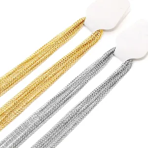 2.3mm minimalist stainless steel Cuban chain necklace in gold and silver finishes