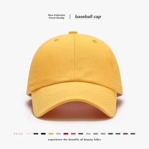 Baseball Cap Cotton Solid Color Curved Brim Adjustable Metal Buckle Soft Top Minimalist Casual Hat For Unisex Adults