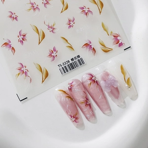 3D Floral Nail Art Stickers Ultra Thin Self Adhesive Flower Leaf Decals For Manicure DIY Decoration Elegant Salon