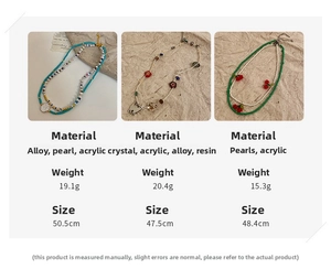 Detailed comparison of handmade beaded necklaces with love letters and cherry pendants