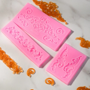Siliconen malset met barok reliëf voor chocolade fondant en boetseerklei bakken