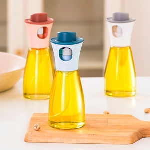 Lot de vaporisateurs d'huile en verre avec bouchons colorés pour barbecue et salades