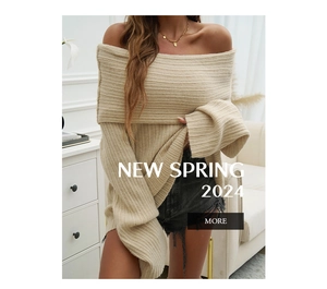 Detail of oat beige off-the-shoulder knitted sweater with vertical ribbed texture