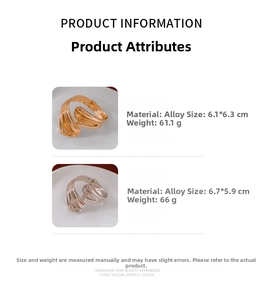 Detailed size and weight specs for gold and silver twisted hollow cuff bracelets