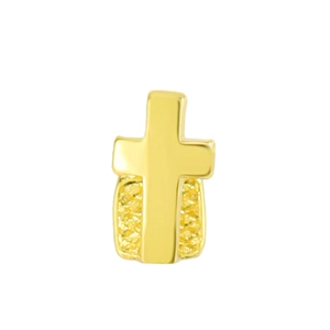 Grillz dentaire individuel en or style hip hop avec motif croix pour décoration dentaire