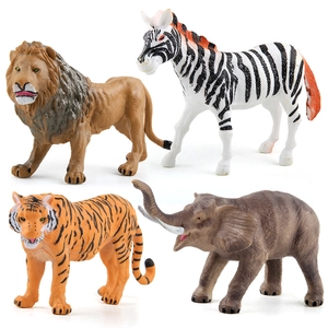 Realistic Wildlife Animal Model Toys Plastic Forest Jungle Figures For Early Education Ornament Desktop Decor Kids