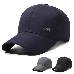 Classic Baseball Cap Cotton Blend Sun Hat For Men Adjustable Metal Buckle Outdoor Sports Curved Brim Casual
