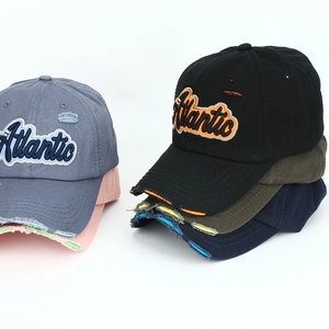 Casquette vintage en coton avec broderie Atlantic disponible en plusieurs coloris