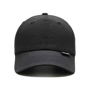 Unisex quick-dry sun protection baseball cap with black label and breathable fabric