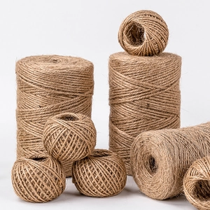 Natural Jute Twine Hemp Rope For Gift Wrapping Birthday Cake Decoration DIY Crafts Gardening Floral Bouquets Rustic Cords