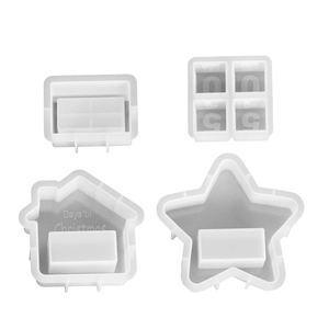 Kit de moules en silicone DIY pour calendrier de l'Avent maison de Noël et étoiles