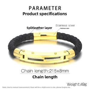 Detail view of gold-plated stainless steel bracelet with carbon fiber and cz inlay