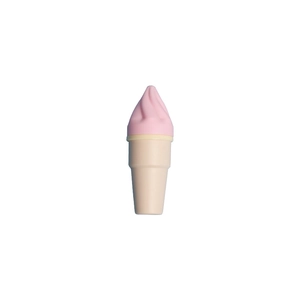 Ice cream shaped highlighter pen in pink and beige with dual-tip design for students