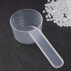 Plastic Measuring Spoons With Scale Long Handle Graduated Scoops For Baking Laundry Powder Liquid PP Transparent Kitchen