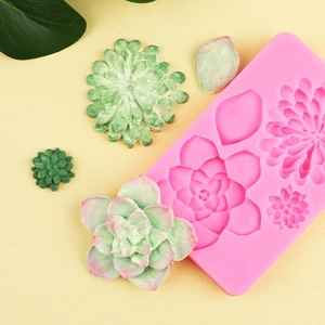 Moule silicone succulente rose pour décoration gâteau fondant et pâtisserie DIY
