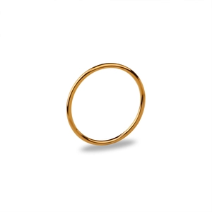 Minimalist 18k gold-plated stainless steel 4mm round bangle bracelet for women