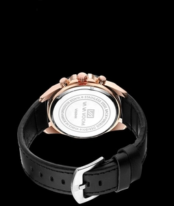 Detail of the stainless steel back case of the VA6844 waterproof quartz watch