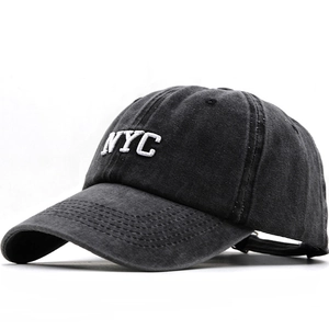Casquette De Baseball En Jean Lavé Rétro Usé Broderie NYC Casquette Réglable Pare Soleil Extérieur Unisexe Vintage