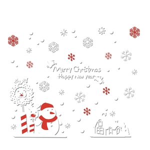 Adesivi natalizi per finestre con pupazzo di neve e renne per decorazioni festive