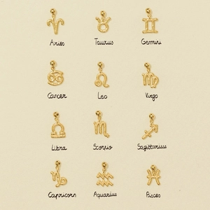 Pendentifs Signes Du Zodiaque Plaqué Or 18K Acier Inoxydable Pour DIY Création De Bijoux Collier Bracelet Mode Femmes