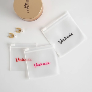 Frosted EVA jewelry storage bag with slider zipper for dustproof earring organization