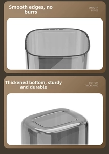Detail of smooth edges and thickened reinforced bottom on smoky gray travel toothbrush cup