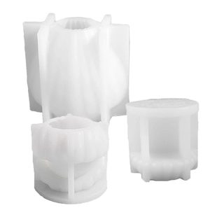 Stampo in silicone a conchiglia striata per candele e vasi di fiori fai-da-te