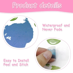 Waterproof bohemian daisy wall stickers featuring watercolor floral designs for home decor