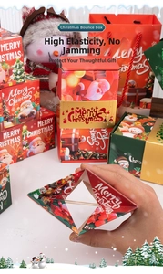 Structure interne des boîtes surprises de Noël avec élastiques pour l'effet saut