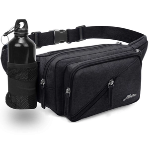 Men Outdoor Waist Bag Waterproof Oxford Cloth Multi Pocket Chest Pack With Water Bottle Holder Adjustable Strap Tactical
