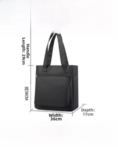 Detailed size specifications for large capacity waterproof nylon business tote bag