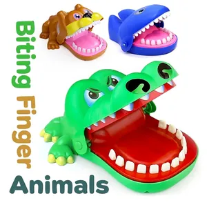 Classic crocodile, shark, and dog biting finger game toys for kids' party interaction