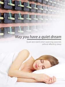 Silent sweeping clock movement detail with a quiet sleeping background scene