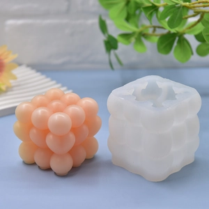 3x3 bubble cube silicone mold for DIY cake baking and aesthetic candle making